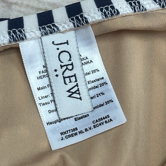 J Crew Size Medium Red White & Blue Striped Cut‎ Out Swimsuit Bathing Suit - Picture 3 of 7